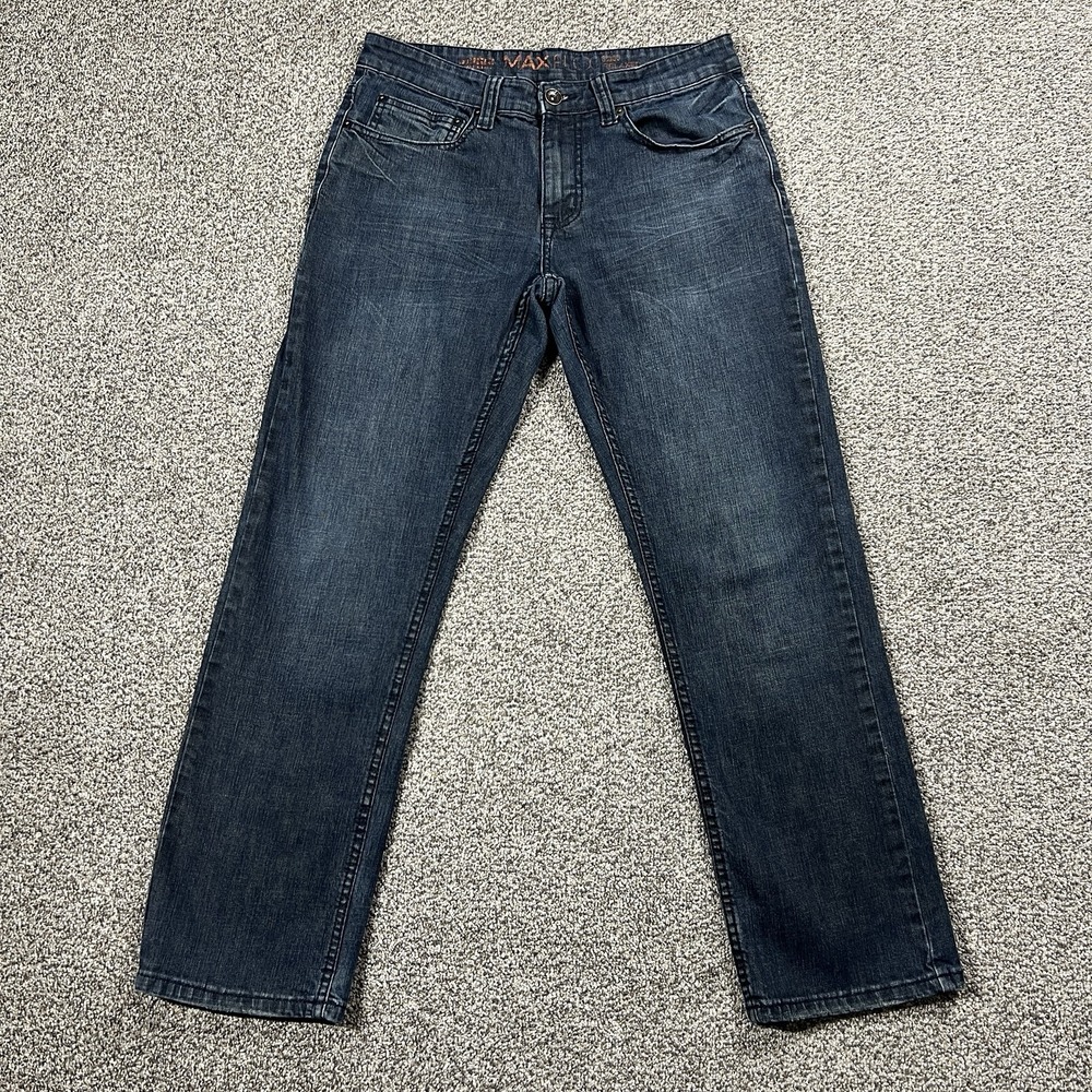 Urban Pipeline Jeans Mens‎ 30x30 MaxFlex Blue Relaxed Straight Dark Wash Denim